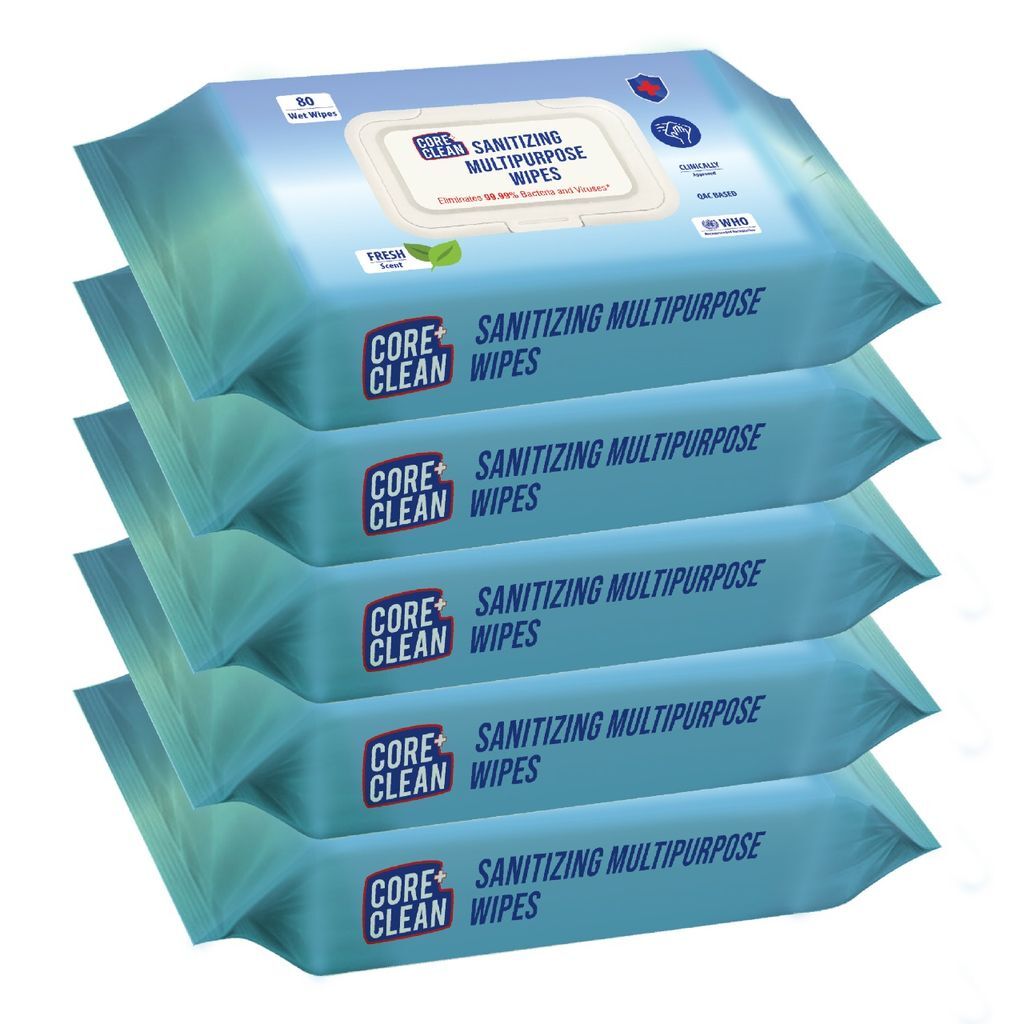 Core Clean Multipurpose Sanitizing Wipes(80 Pulls)