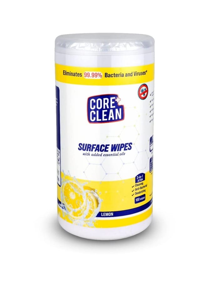 Core Clean Surface Wipes Lavender(100 Pulls)