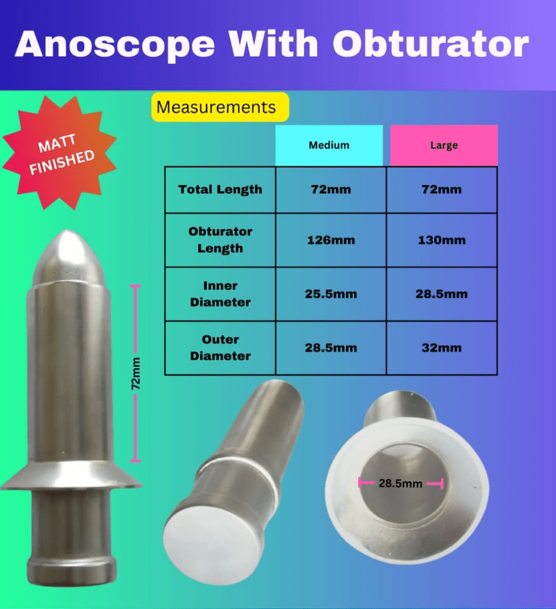 Anoscope with obturator