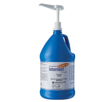 Intercept detergent for cleaning of endoscopes surgical instruments and accessories