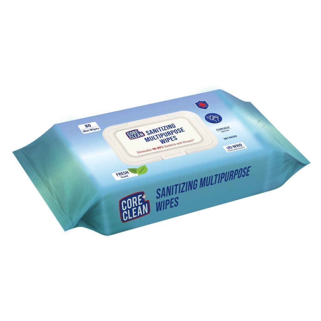 Core Clean Multipurpose Sanitizing Wipes(80 Pulls)