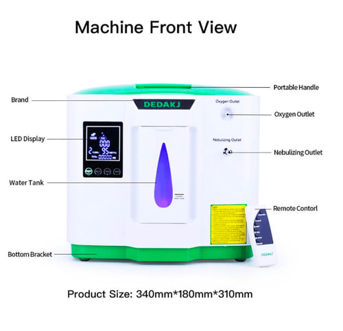 Dedakj Portable Oxygen Concentrator 2Ltr - 9Ltr
