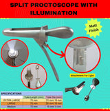 Split Proctoscope with Illumination