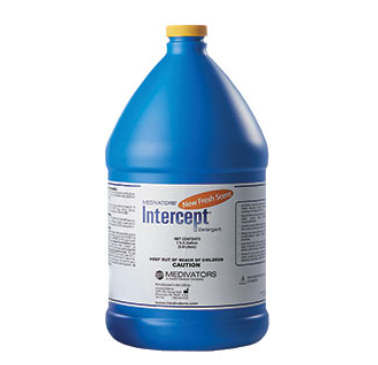Intercept detergent for cleaning of endoscopes surgical instruments and accessories