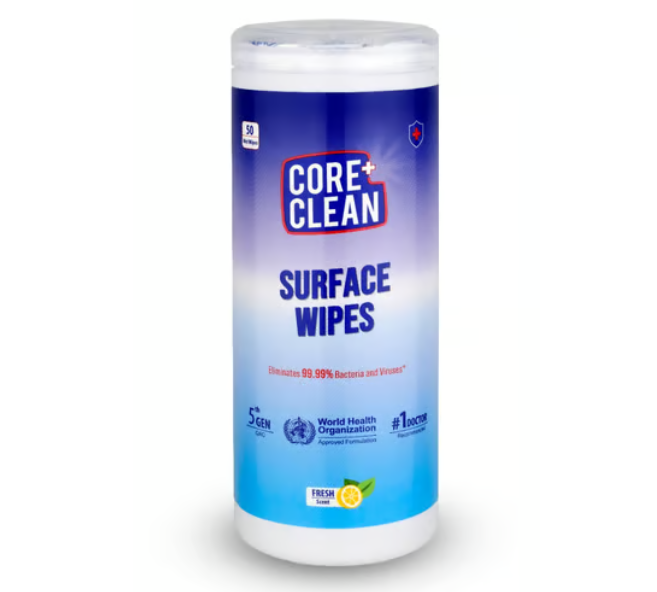 Core Clean Surface Wipes Fresh Scent(50 Pulls)