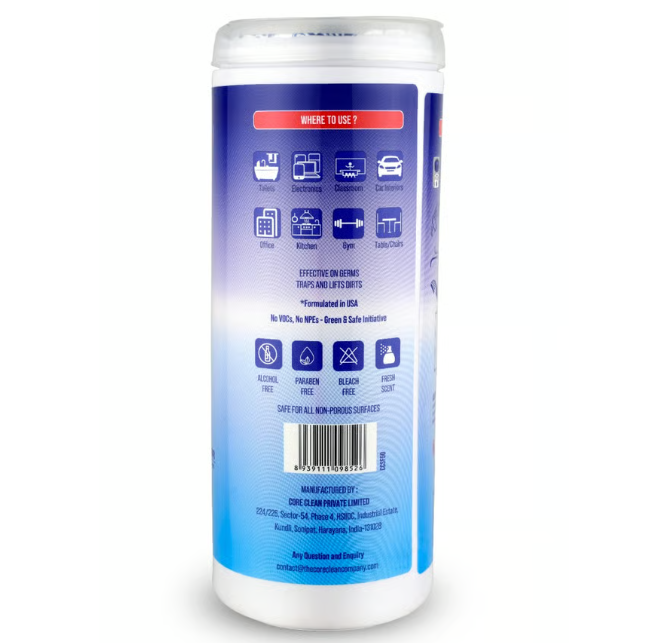 Core Clean Surface Wipes Fresh Scent(50 Pulls)