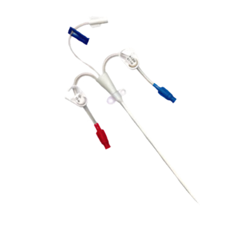 12Fr 16cm Triple Lumen Hemodialysis Catheter Kit - Curved Extension