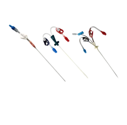 12Fr 16cm Triple Lumen Hemodialysis Catheter Kit - Curved Extension