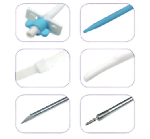 12Fr 16cm Double Lumen Hemodialysis Catheter Kit - Curved Extension