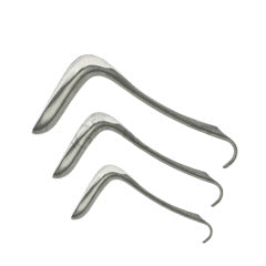Stainless Steel Single Ended Sims Speculum Set of 3